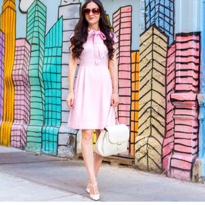 J crew Tie-neck dress in 365 crepe